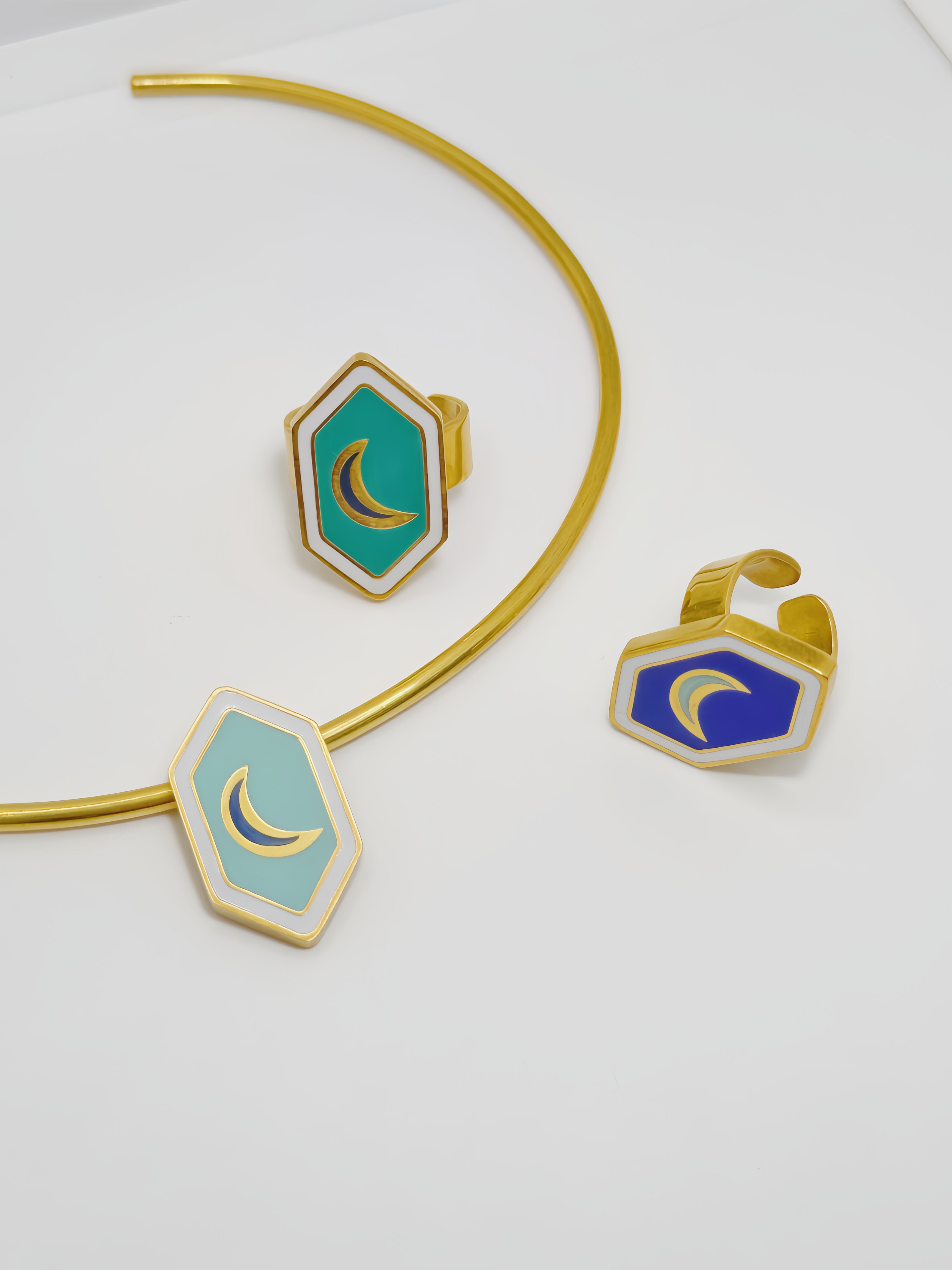 Celestine Necklace - Moon