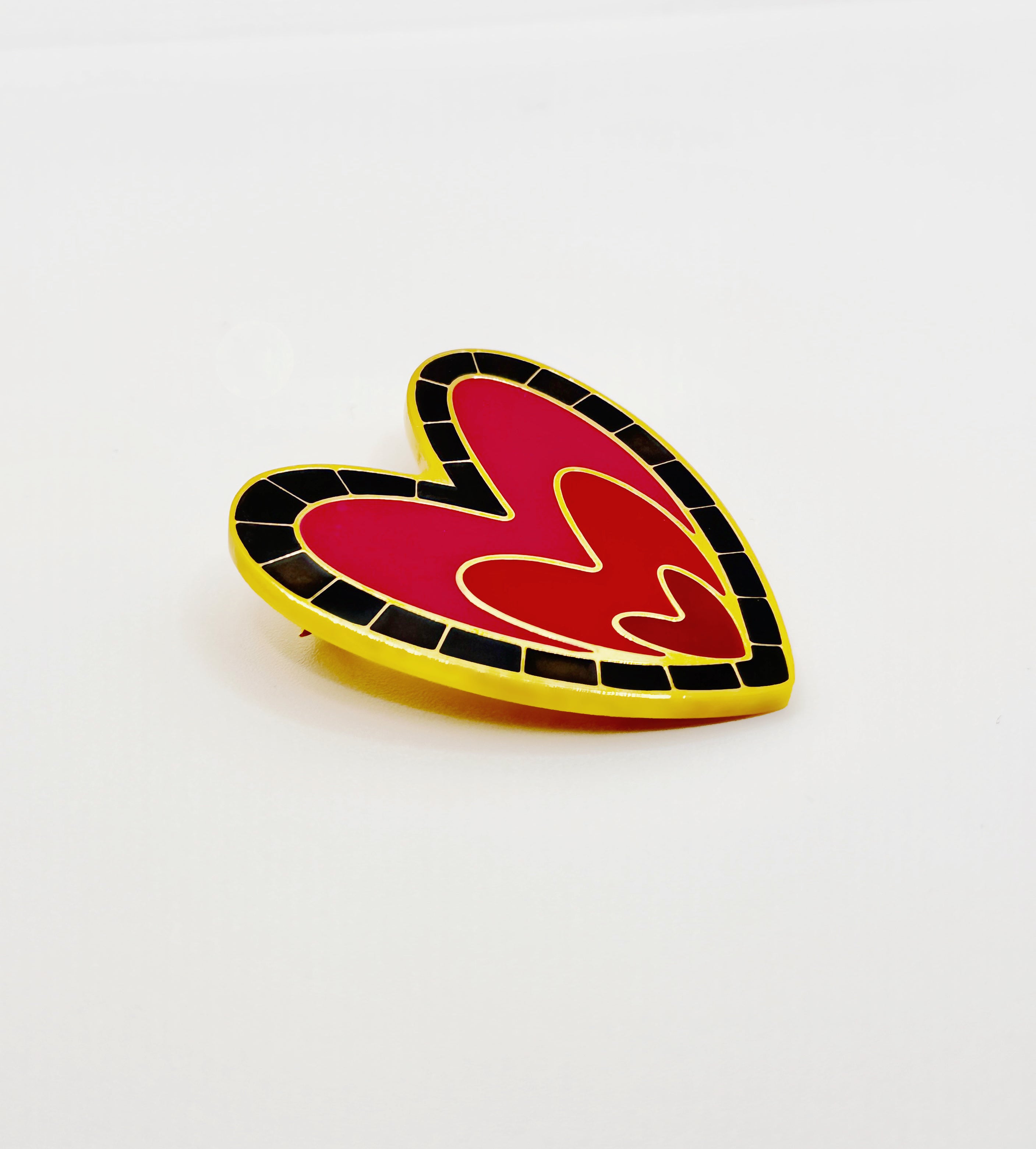 Red Heart Brooch